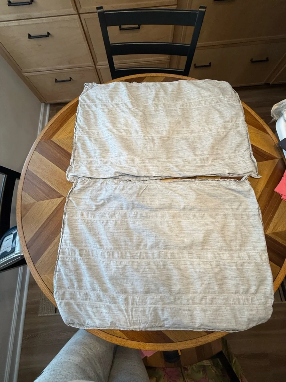 Parachute Light Heather Gray Cotton Pillow Shams set of 2 Preowned